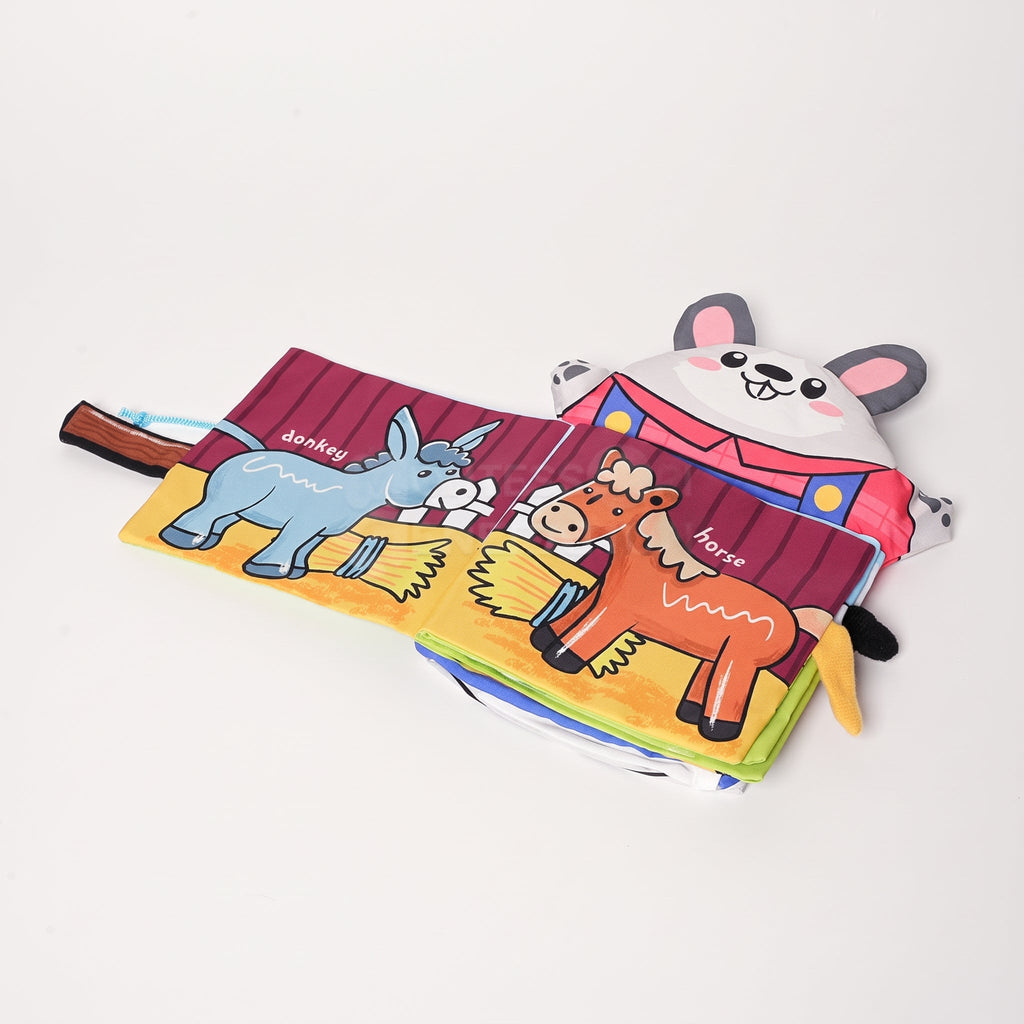 Baby Cloth Book with Jungle Animal Tail Design