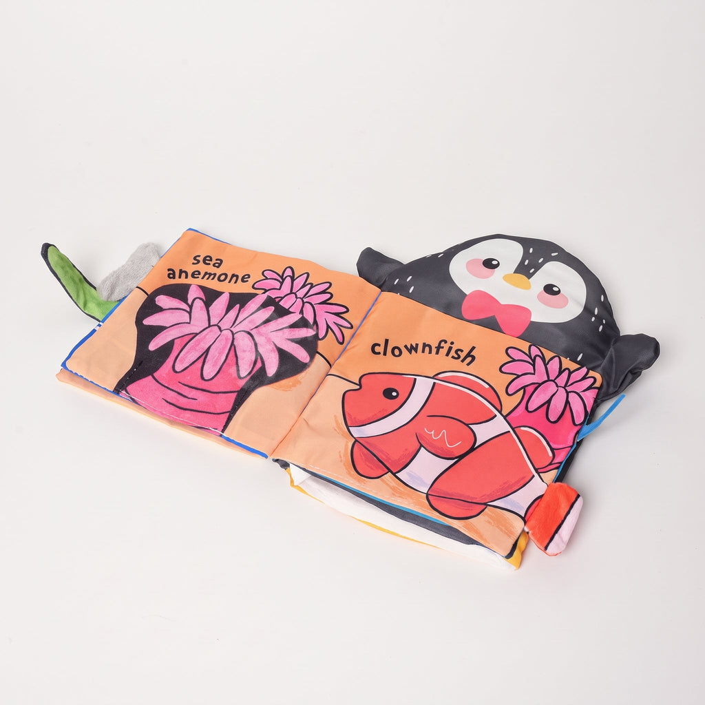 Baby Cloth Book with Jungle Animal Tail Design