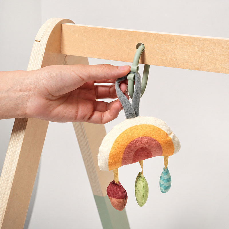 Baby Play Gym with Wooden Arch and Hanging Toys