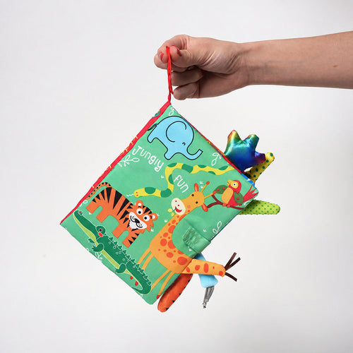 Baby Sensory Book with Textured Tabs and Jungle Animals