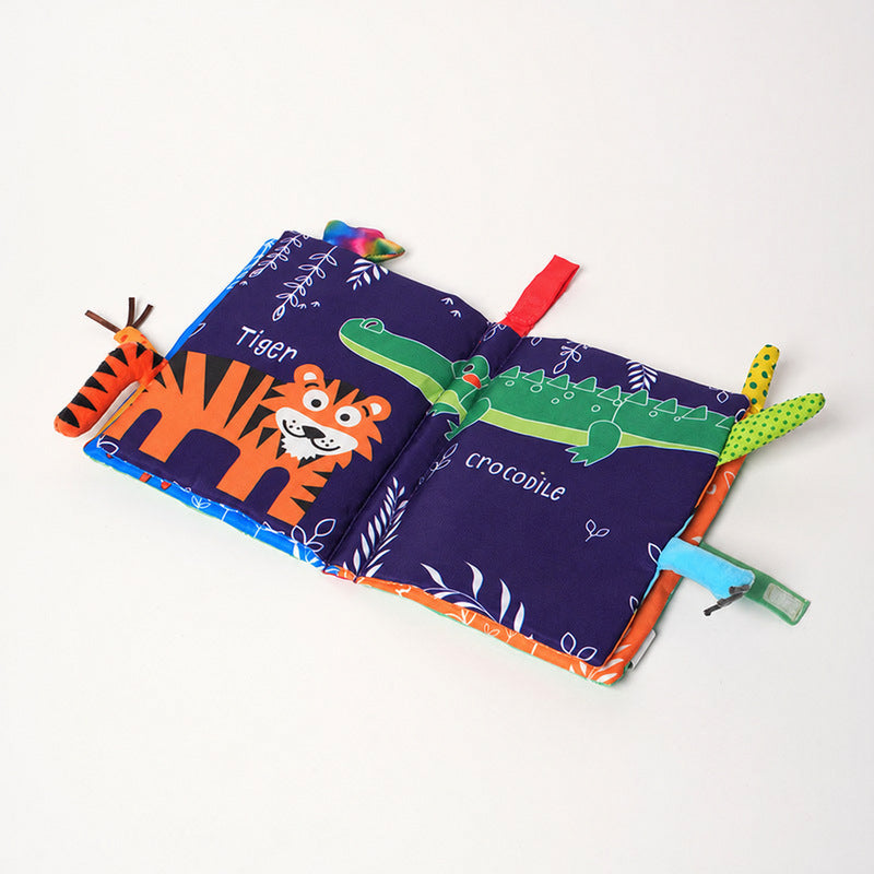 Baby Sensory Book with Textured Tabs and Jungle Animals