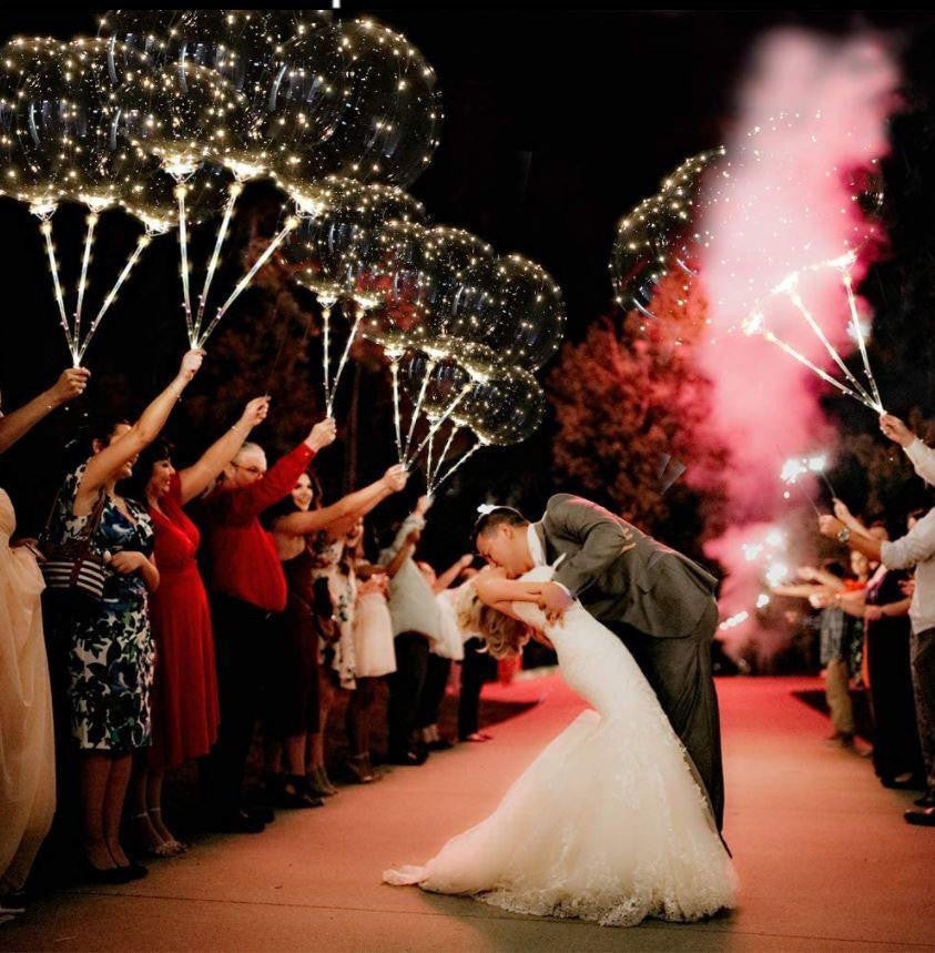 LED Balloon Transparent with Multi-Color Light String