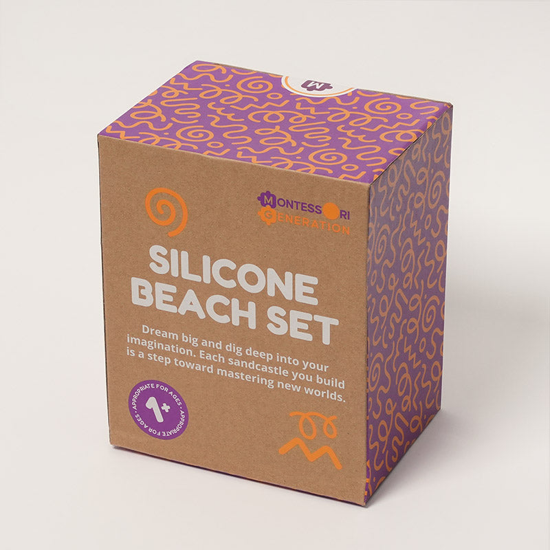 Silicone Beach Toy Set with Bucket and Molds