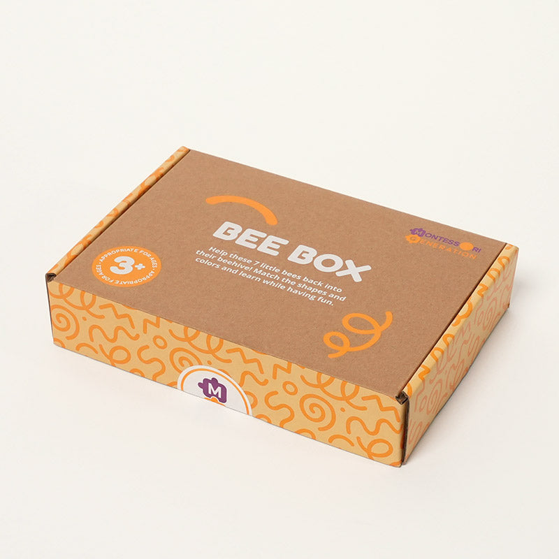 Bee Color Matching Toy with Wooden Honeycomb Board and Tweezers
