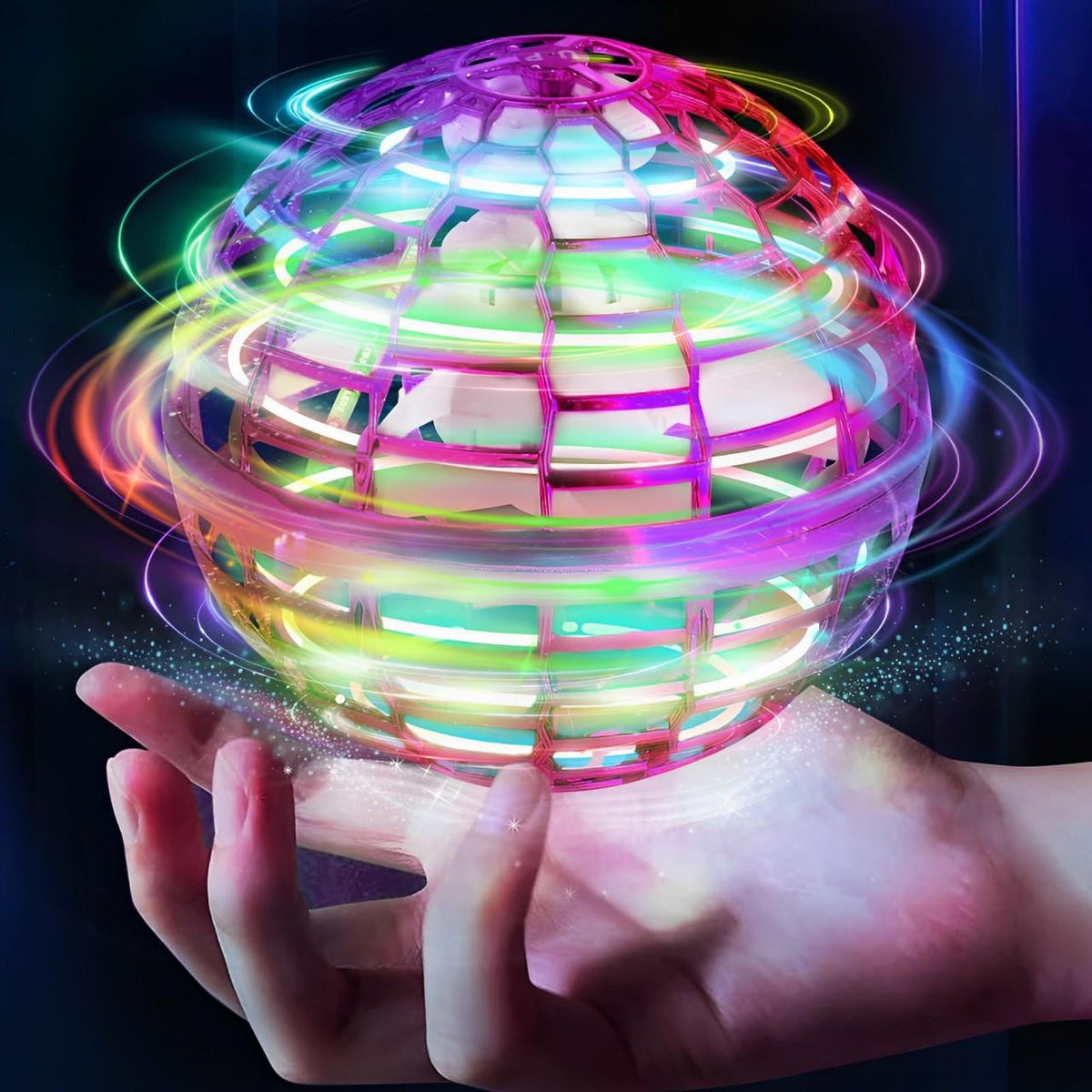 Flying Ball Toy with LED Lights and Hover Technology