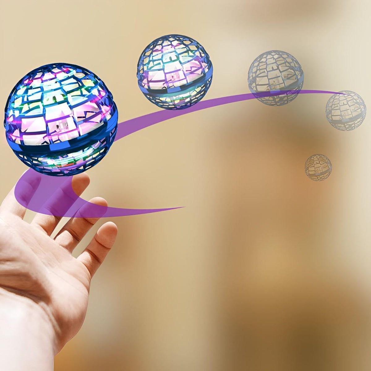 Flying Ball Toy with LED Lights and Hover Technology