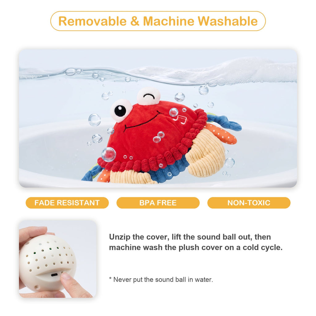 Musical Bouncing Crab Plush, Repeats Baby First Words