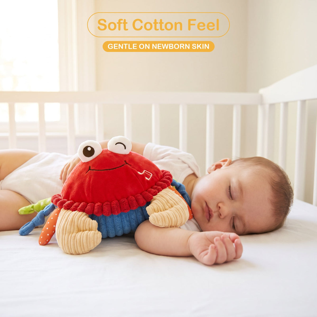 Musical Bouncing Crab Plush, Repeats Baby First Words