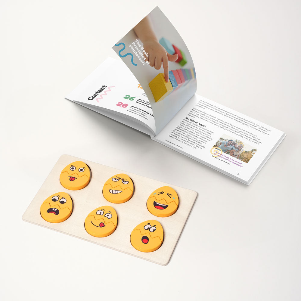 Emotion Learning Puzzle with Activity Book for Kids