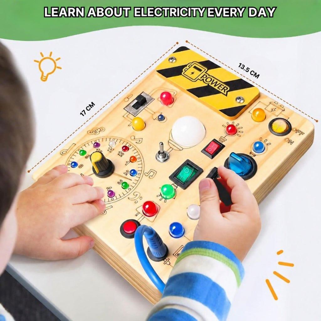 Busy Board with Lights and Switches for Toddlers