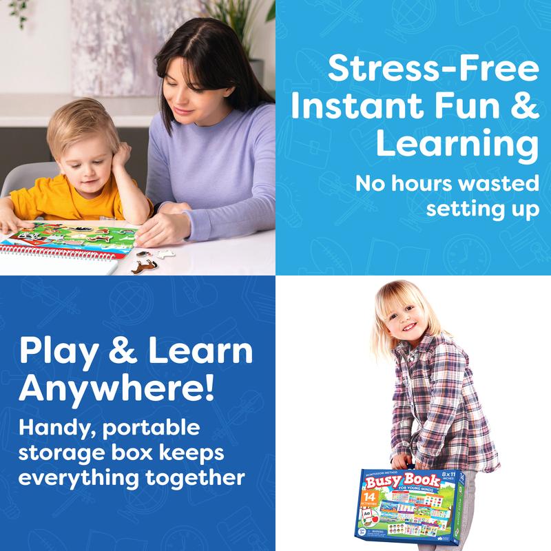 Preschool Busy Book, 14 Montessori Activities With Farm Animals