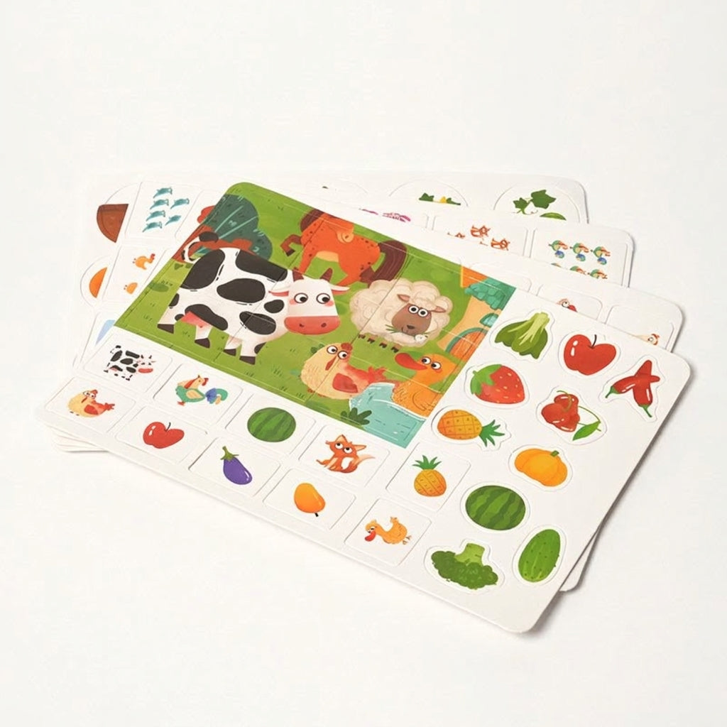 Busy Book for Toddlers with Farm Animals and Learning Activities