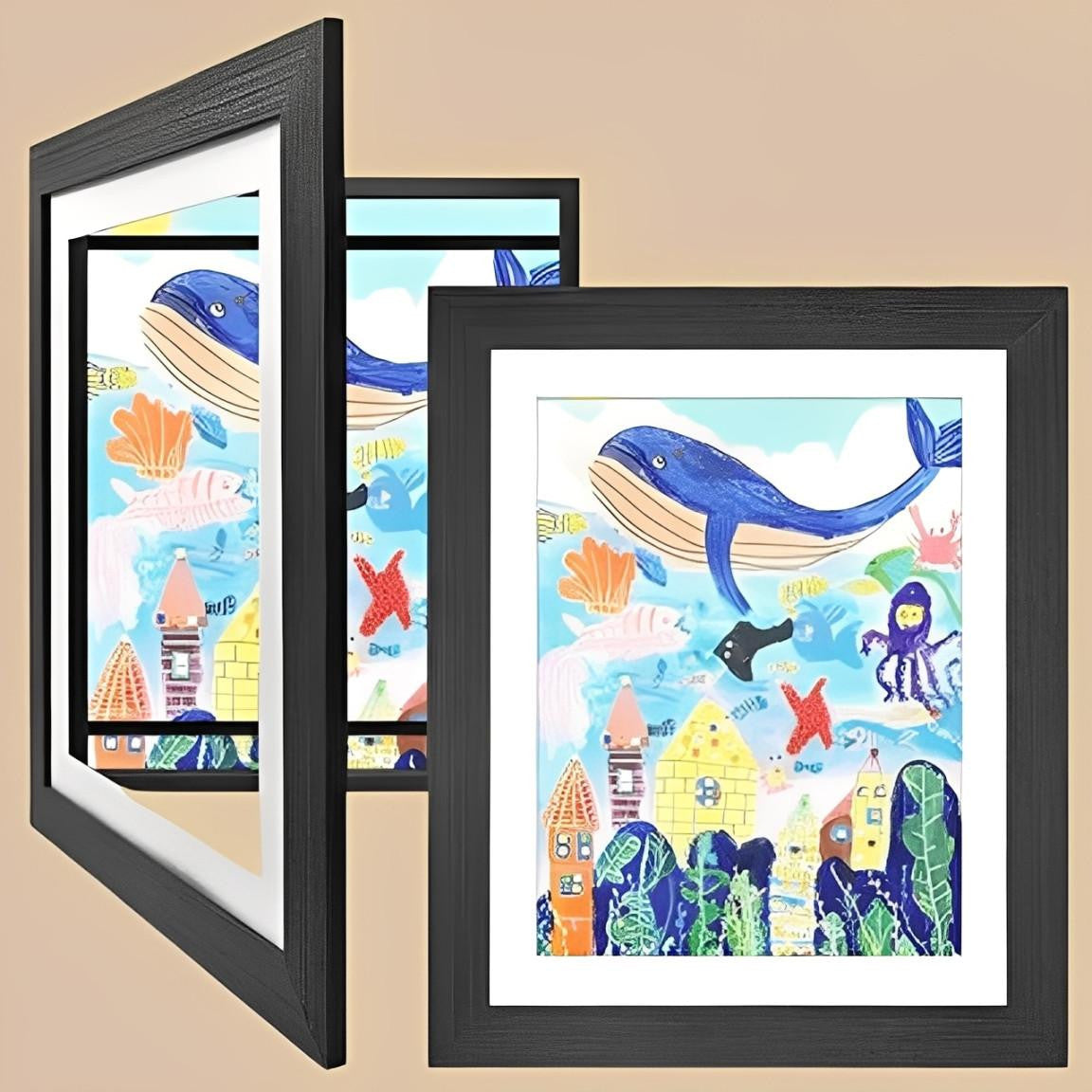 Kids Artwork Frame with Storage for 200 Drawings