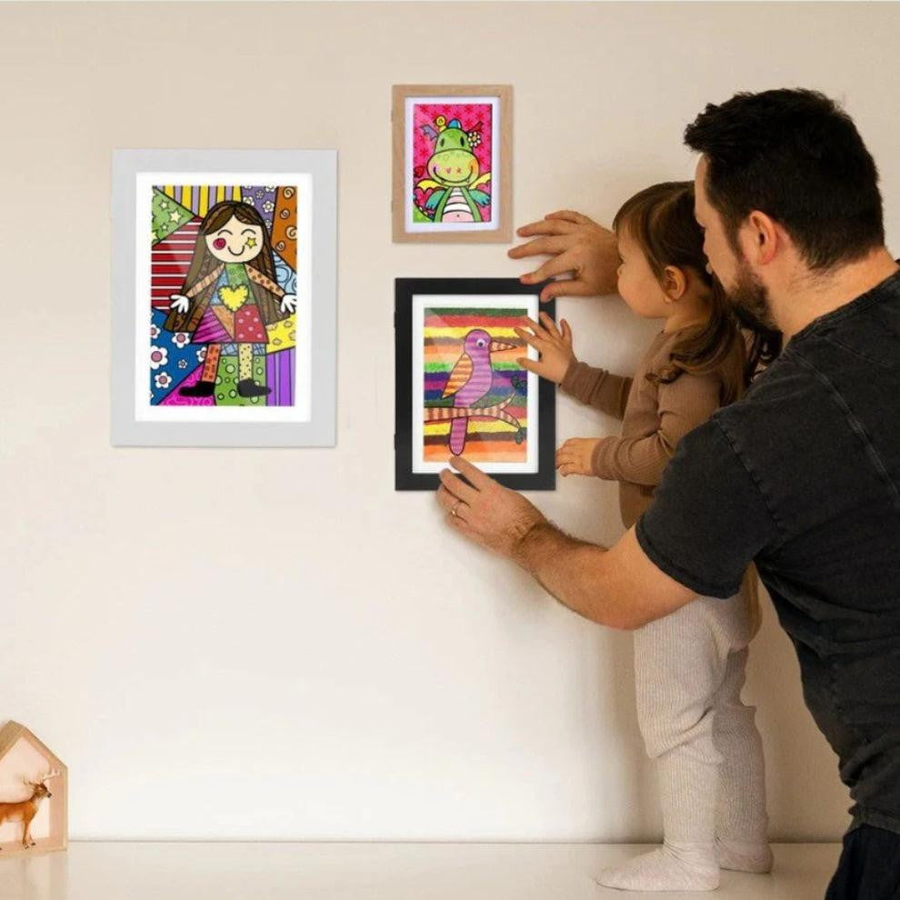 Kids Artwork Frame with Storage for 200 Drawings