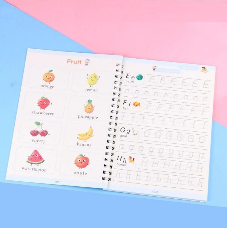 Reusable Magic Copybook with Pen and Refills for Preschoolers