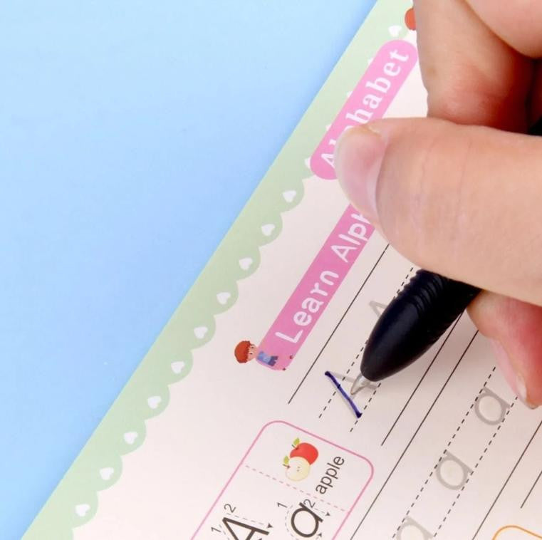 Reusable Magic Copybook with Pen and Refills for Preschoolers
