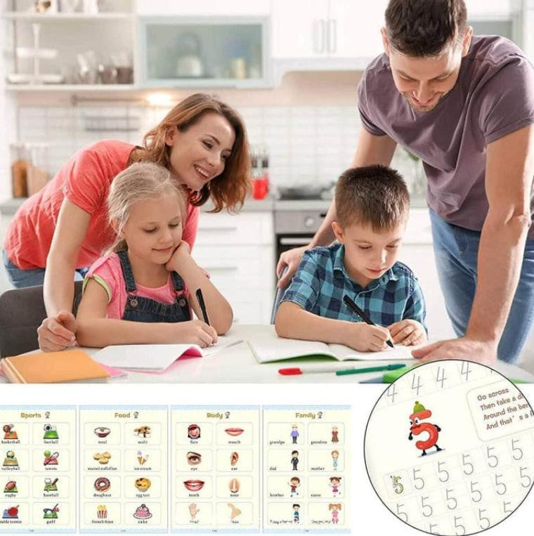 Reusable Magic Copybook with Pen and Refills for Preschoolers