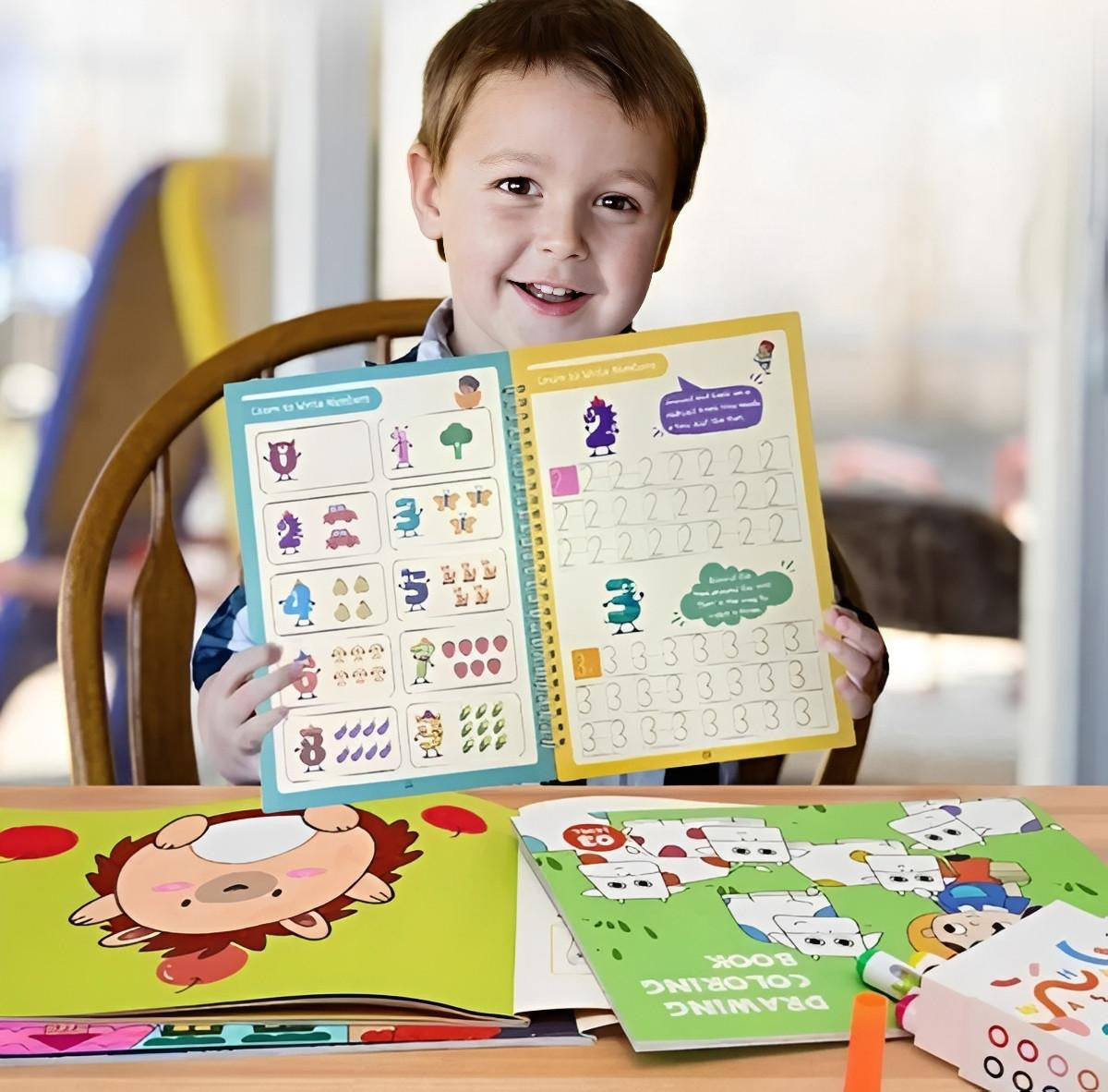 Magic Writing Notebook Set with Reusable Pages for Kids
