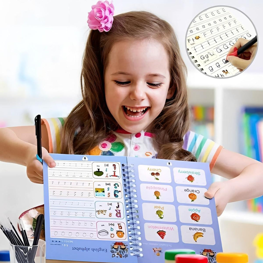 Magic Writing Notebook Set with Reusable Pages for Kids