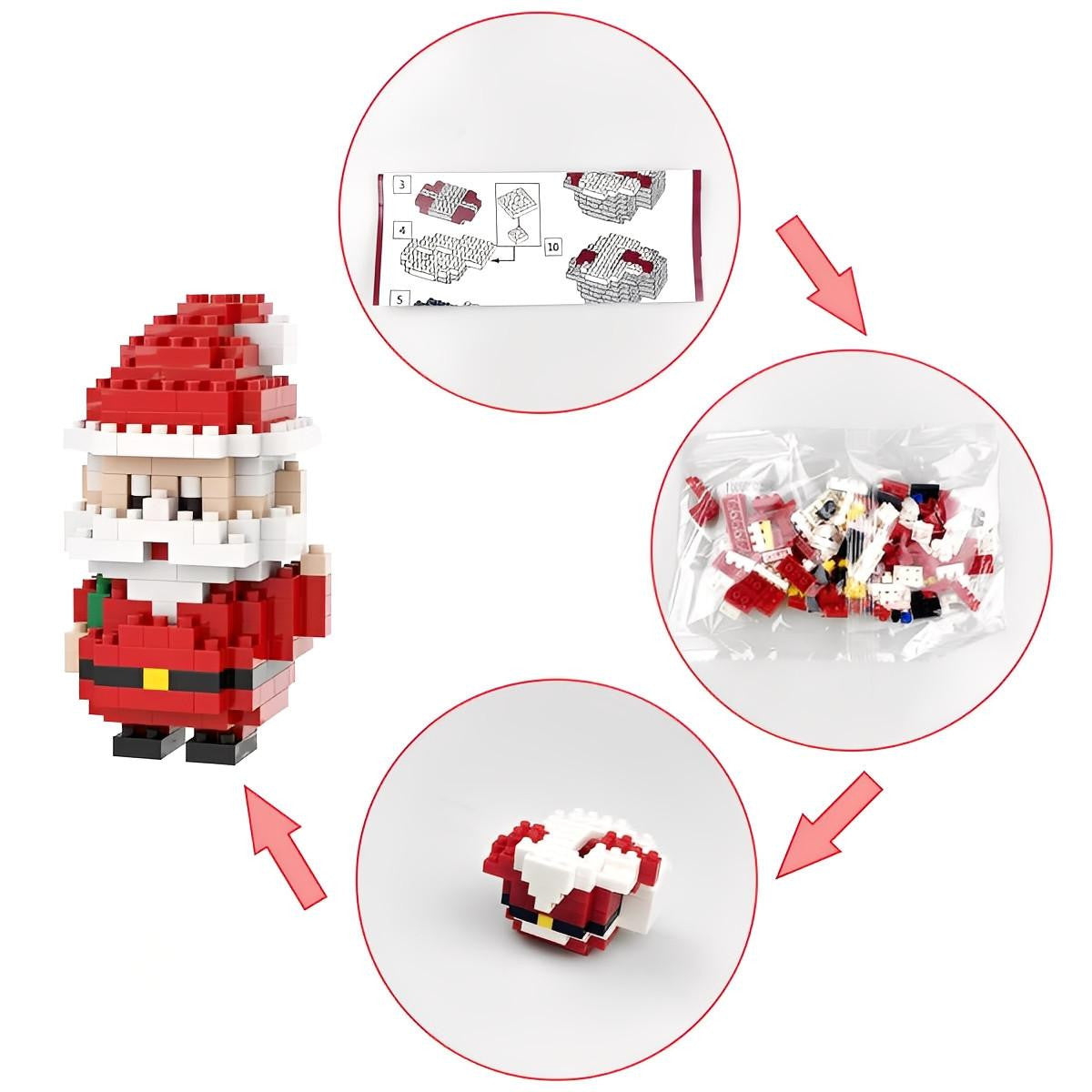 Christmas Advent Calendar Building Kit, 12 Mini Brick Models