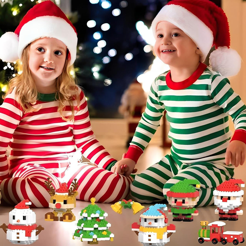 Christmas Advent Calendar Building Kit, 12 Mini Brick Models