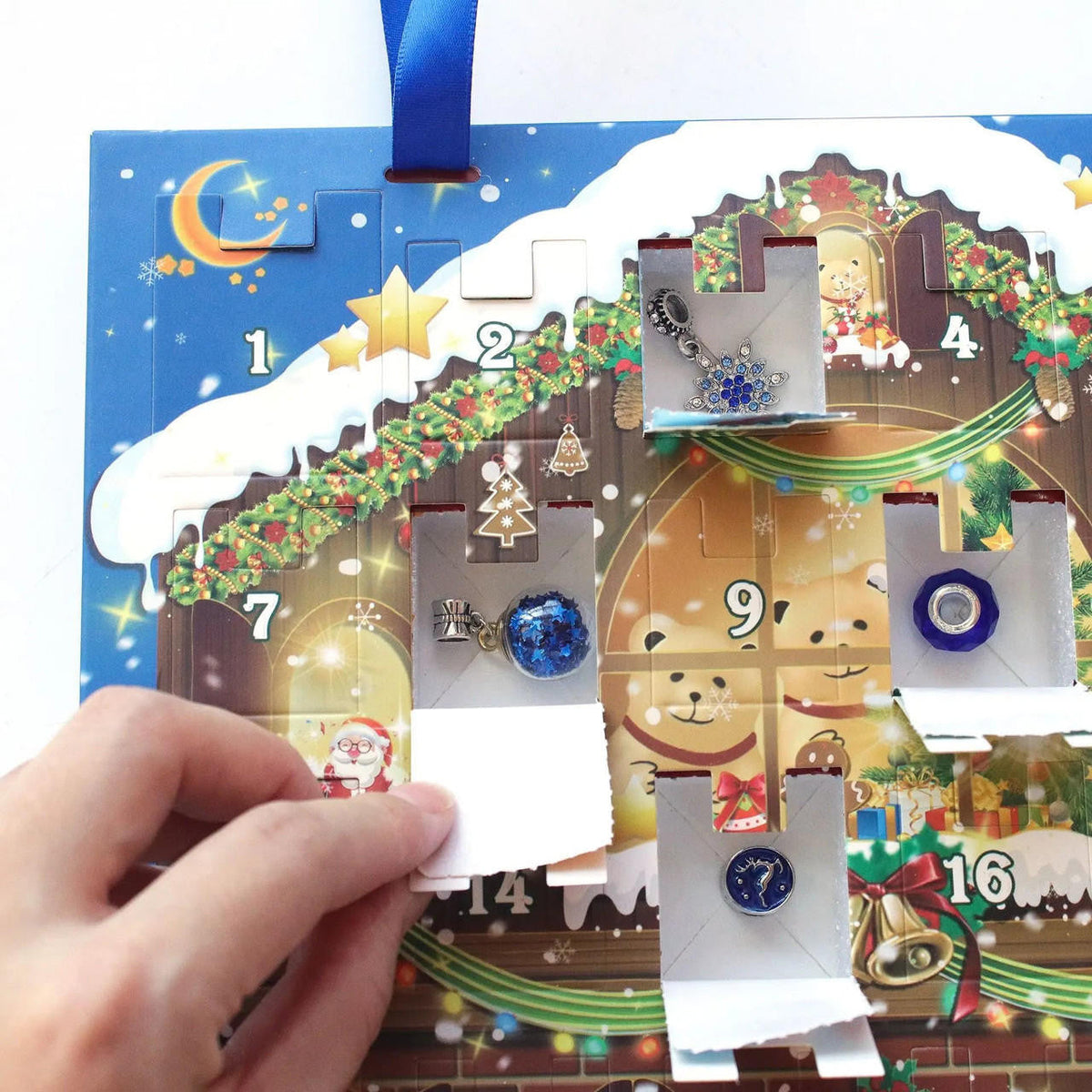 Charm Advent Calendar with DIY Bracelets and Holiday Beads