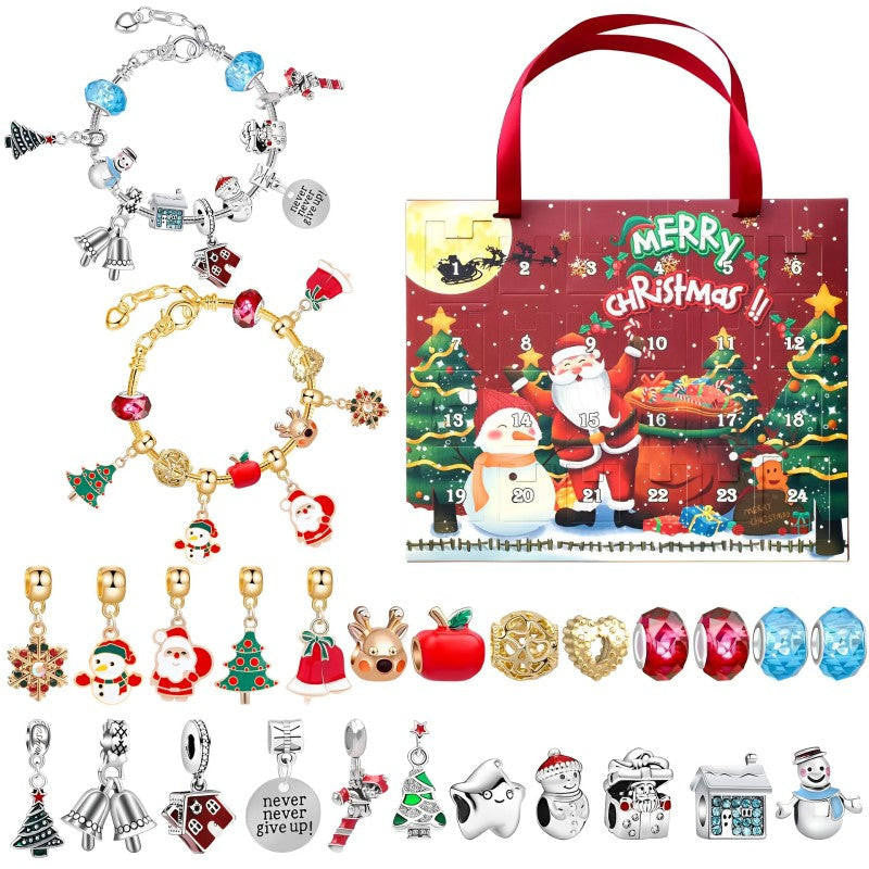 Charm Advent Calendar with DIY Bracelets and Holiday Beads