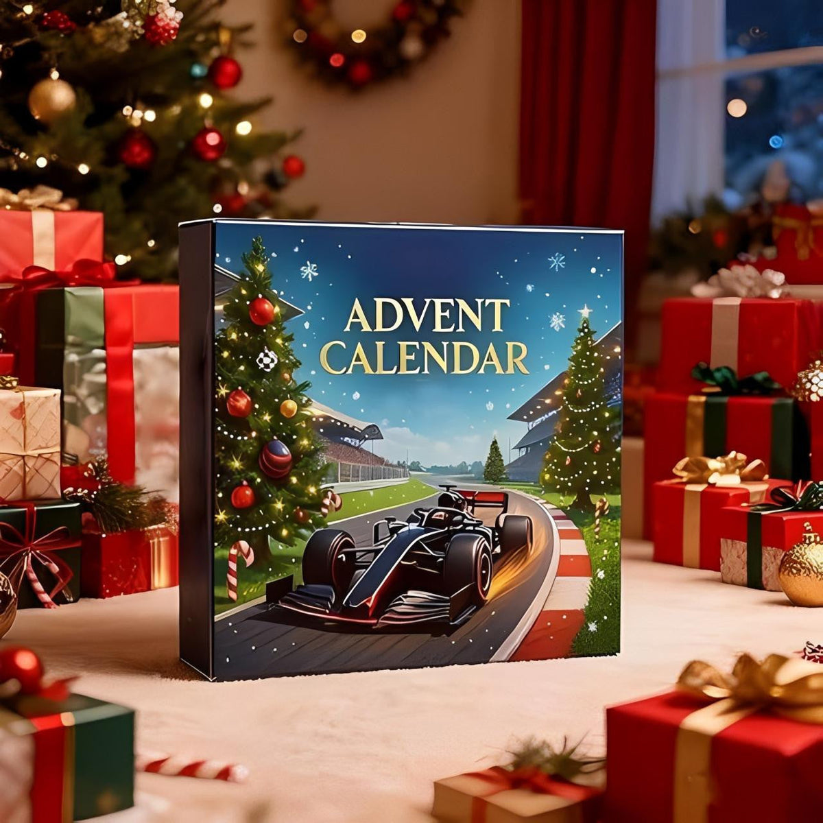 Racing Advent Calendar with 24 Toy Cars and Driver Figures