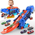Dinosaur Car Carrier with Race Track and 4 Cars