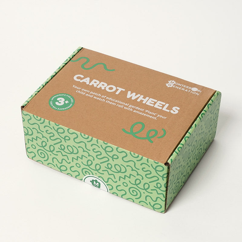 Wooden Shape Sorter Cart with Magnetic Worms and Vegetables