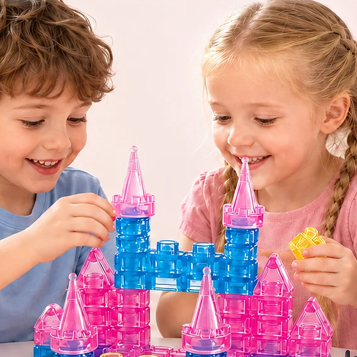Castle Gummy Blocks, 40-Piece Soft Building Block Set
