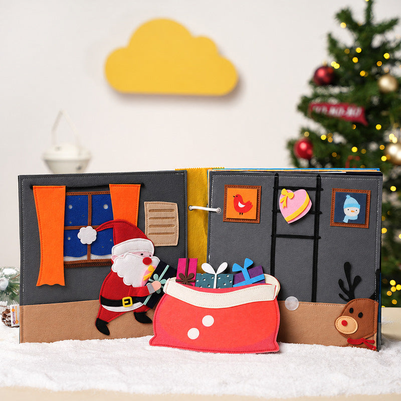 Christmas Quiet Book with Interactive Felt Pages