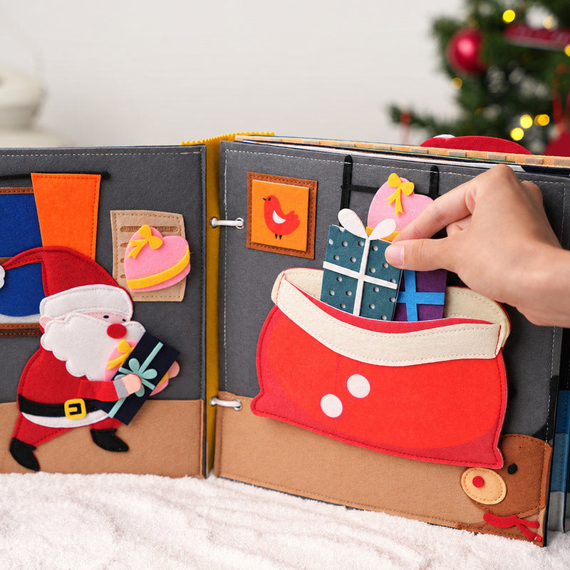 Christmas Quiet Book with Interactive Felt Pages