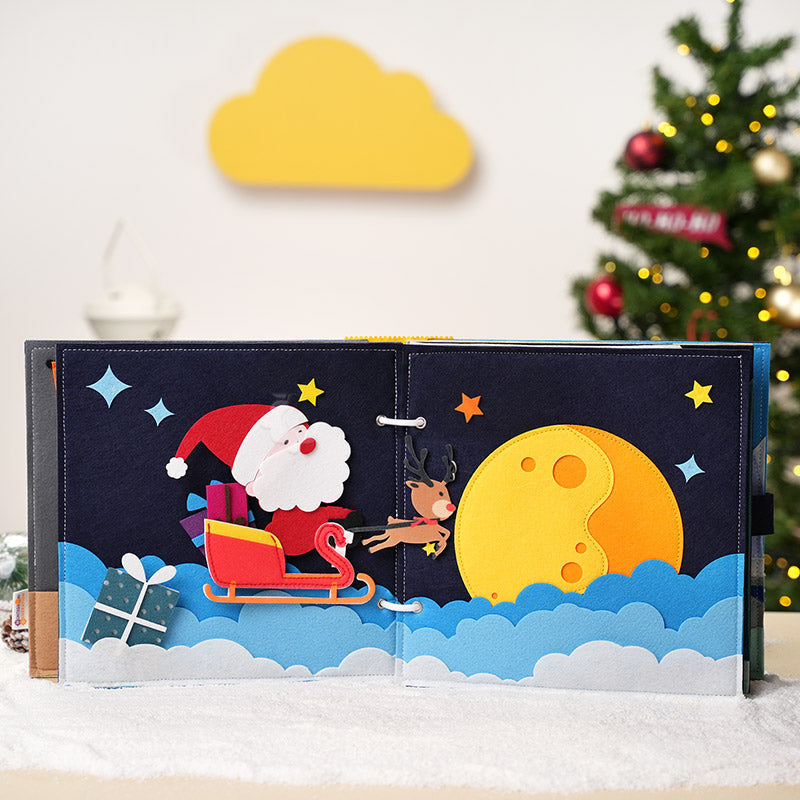 Christmas Quiet Book with Interactive Felt Pages