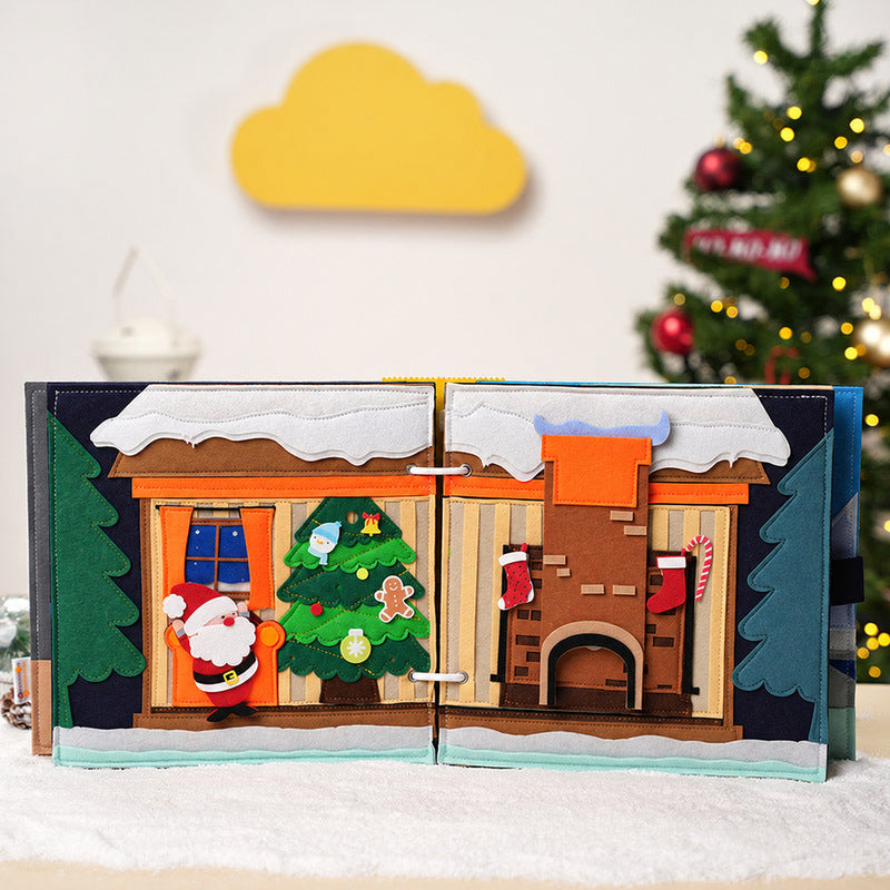 Christmas Quiet Book with Interactive Felt Pages