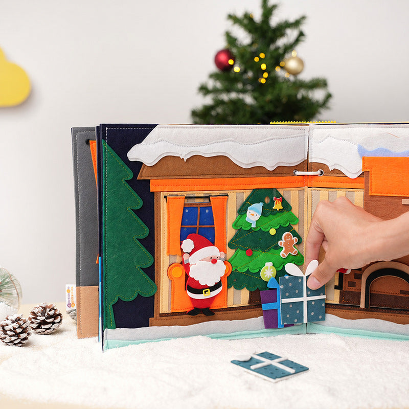 Christmas Quiet Book with Interactive Felt Pages