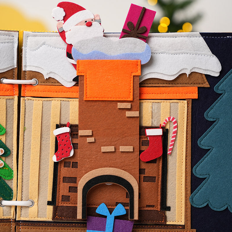 Christmas Quiet Book with Interactive Felt Pages