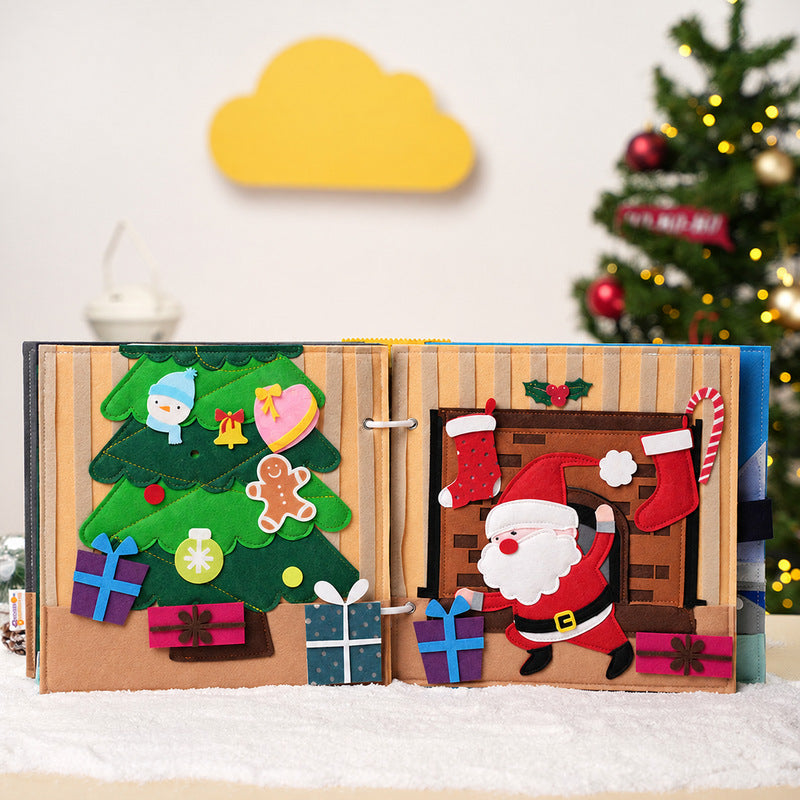 Christmas Quiet Book with Interactive Felt Pages