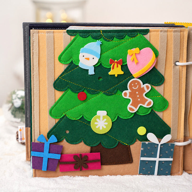 Christmas Quiet Book with Interactive Felt Pages