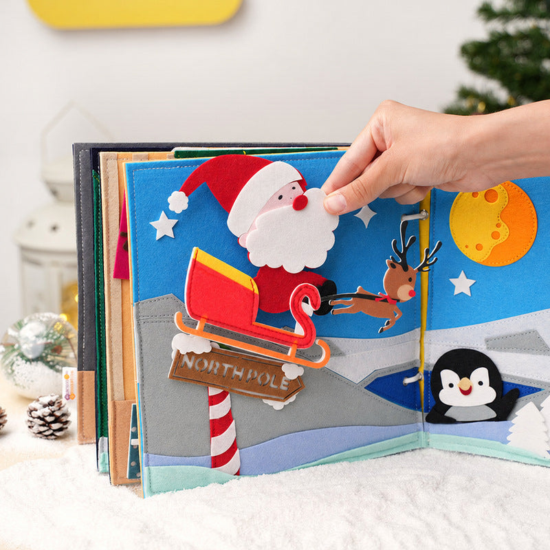 Christmas Quiet Book with Interactive Felt Pages