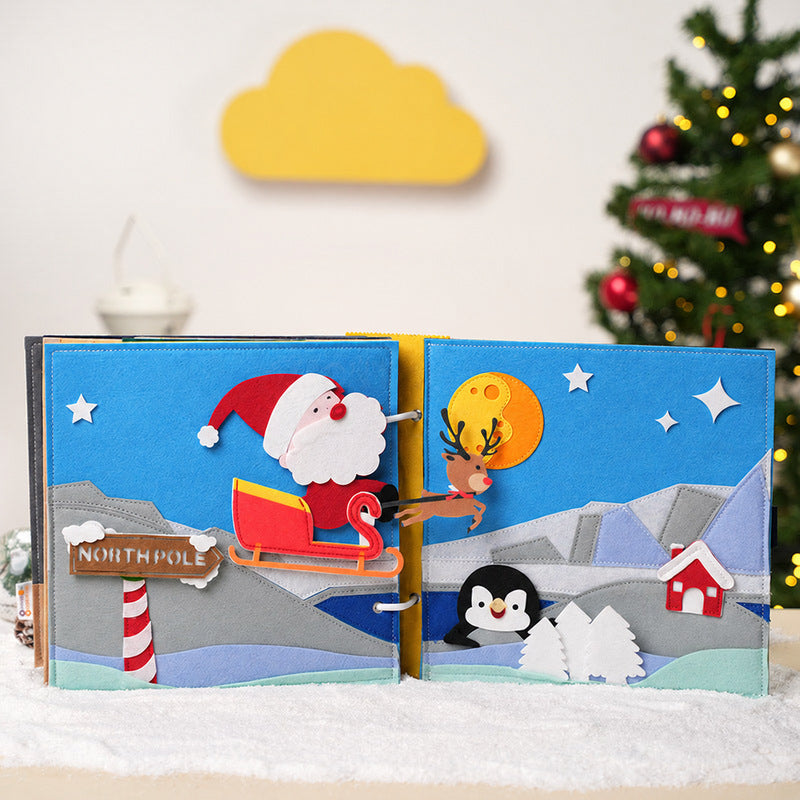 Christmas Quiet Book with Interactive Felt Pages