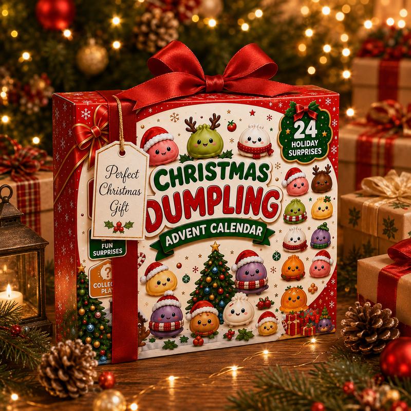 Christmas Squishy Advent Calendar, 24 Mini Dumpling Surprises