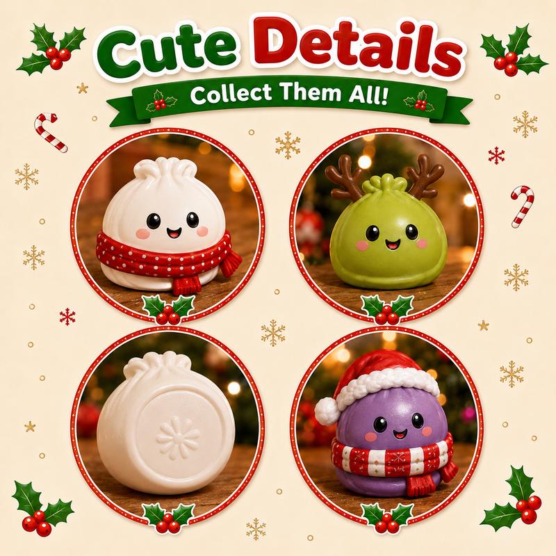 Christmas Squishy Advent Calendar, 24 Mini Dumpling Surprises