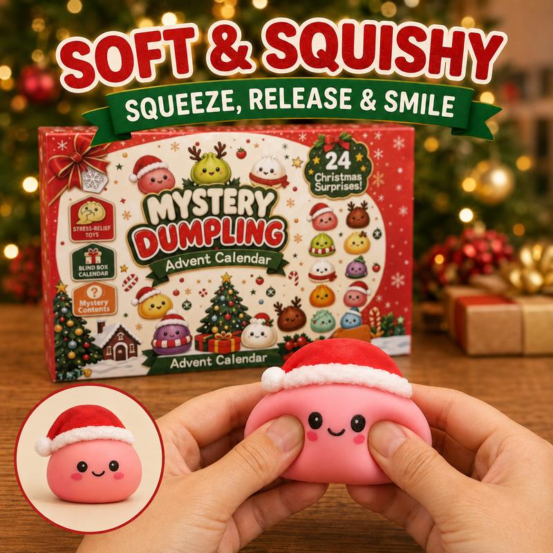 Christmas Squishy Advent Calendar, 24 Mini Dumpling Surprises