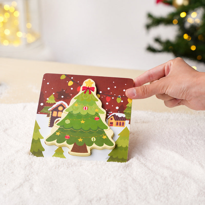 Christmas Wooden Puzzles, 3-Piece Toddler Set