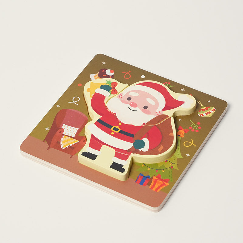 Christmas Wooden Puzzles, 3-Piece Toddler Set