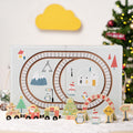 Christmas Wooden Railway Set with Foldable Board and Train