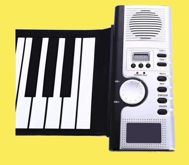 Roll-Up Piano Keyboard with 61 Keys and USB Connection