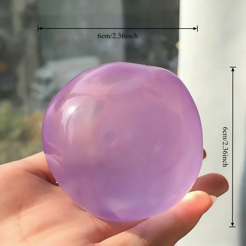 Coconut Oil Squishy 4-Pack, Non-Rebound Stress Balls in Four Colors
