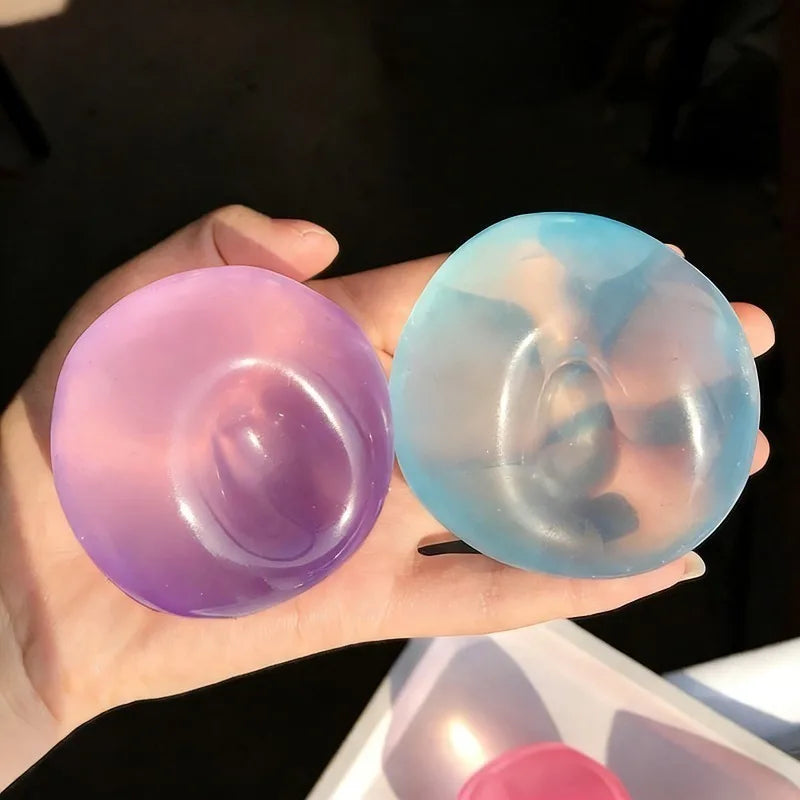 Coconut Oil Squishy 4-Pack, Non-Rebound Stress Balls in Four Colors